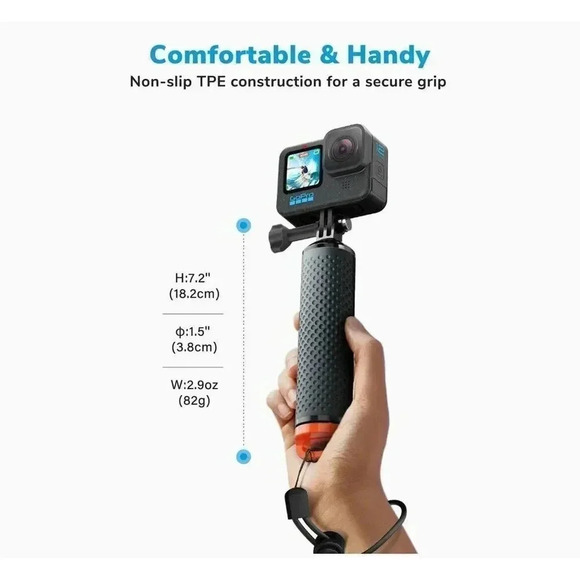 Sametop Floating Hand Grip Waterproof Handle For GoPro Hero 12-1 DJI Osmo Action - Picture 6 of 9